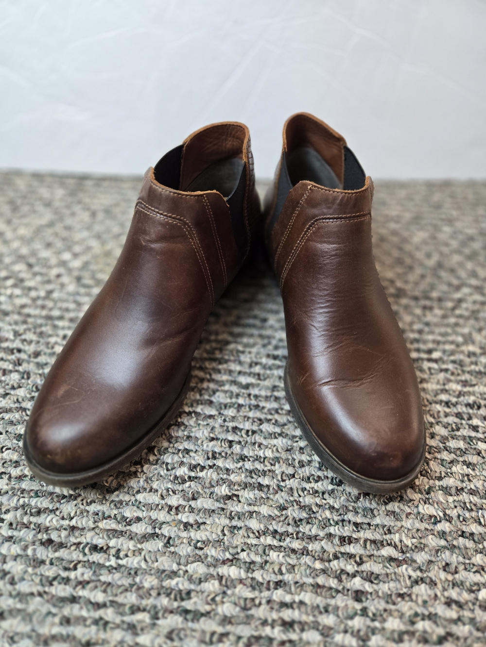 Clarks Women's Demi 2 Beat Brown Leather Chelsea Ankle Boots Leather Size 11M